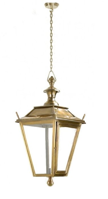  Antique Brass Dorchester Hanging Garden Lantern - LF1045/A/M/CHAIN 