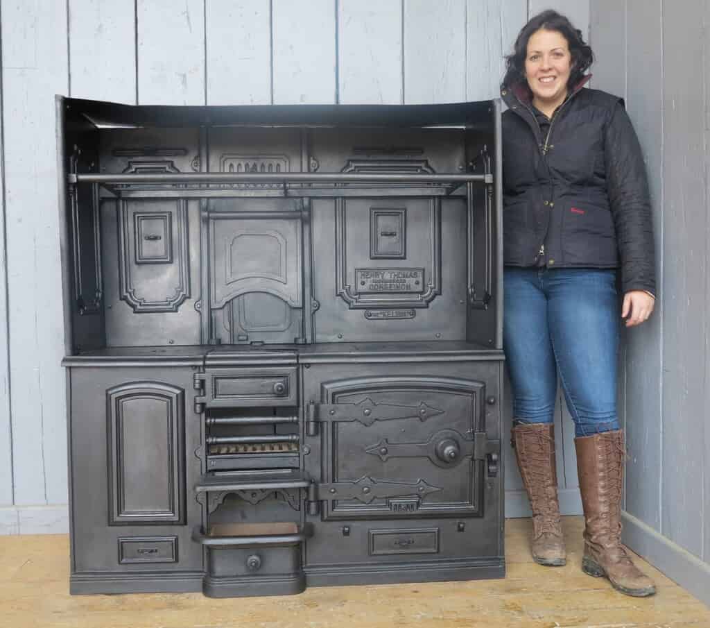 Antique Reclaimed Victorian Cast Iron Kitchen Range 'The Kelvin'
