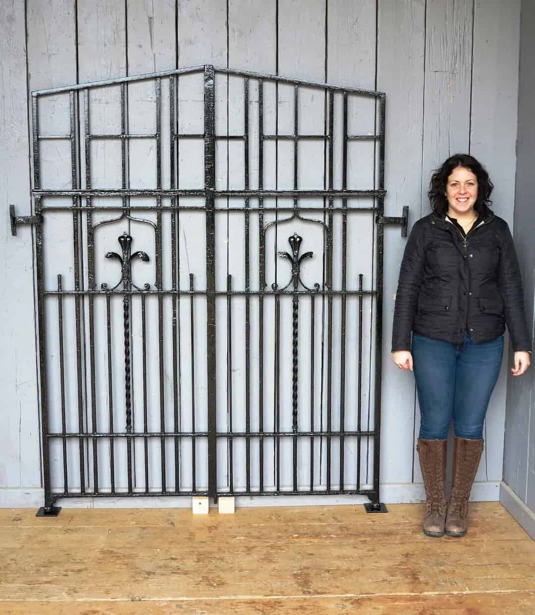 Antique Wrought Iron Pedestrian/Driveway Gates