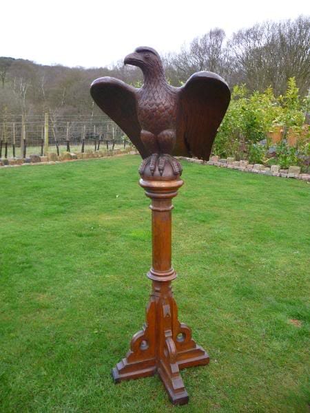 Antique Oak Church Eagle Lectern - Book Rest - 3736