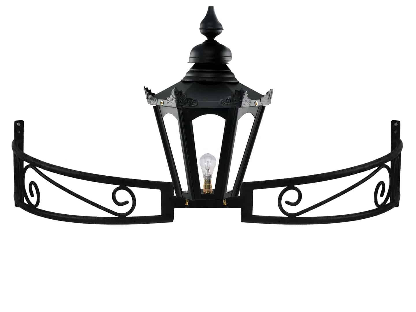 Wall Mounted Black Hexagonal Bow Bracket Light
