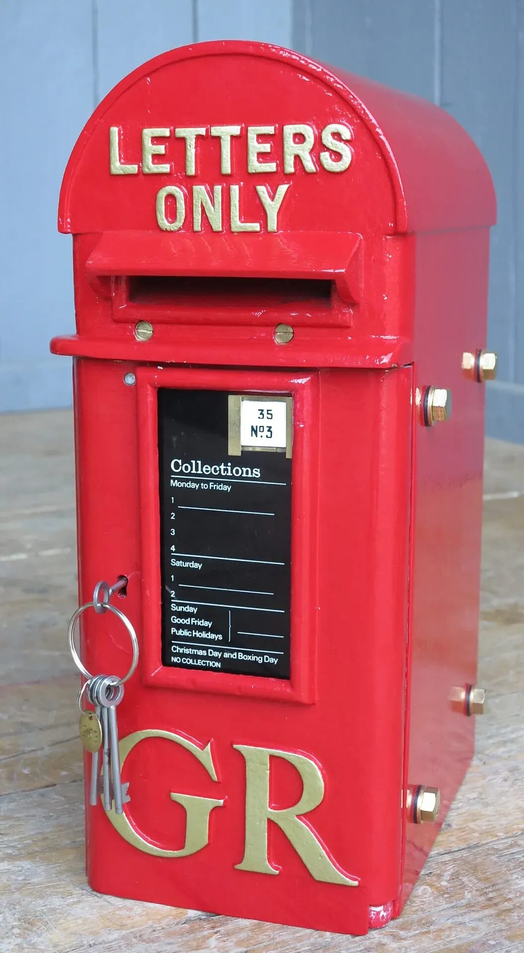 Original Cast Iron GR 'Hovis' Pole Mounted Post Box - 8093