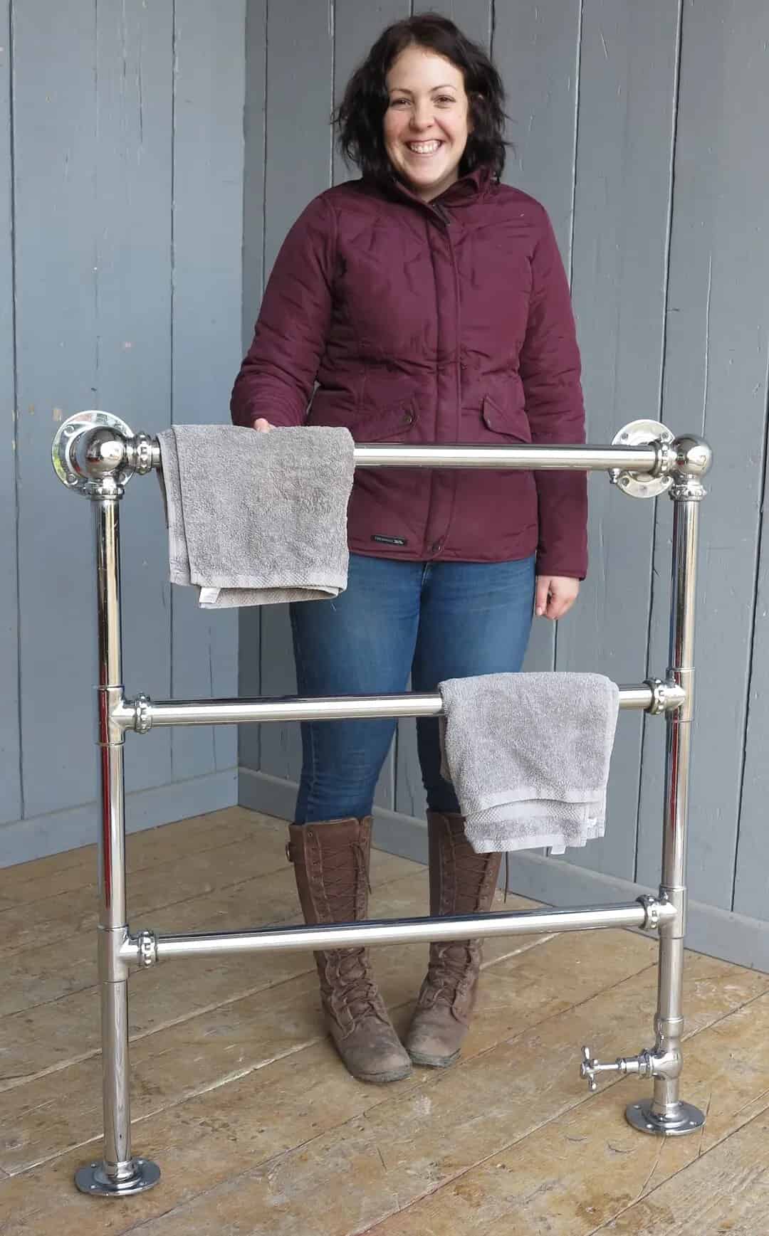 Antique Reclaimed Chrome Bathroom Towel Rail