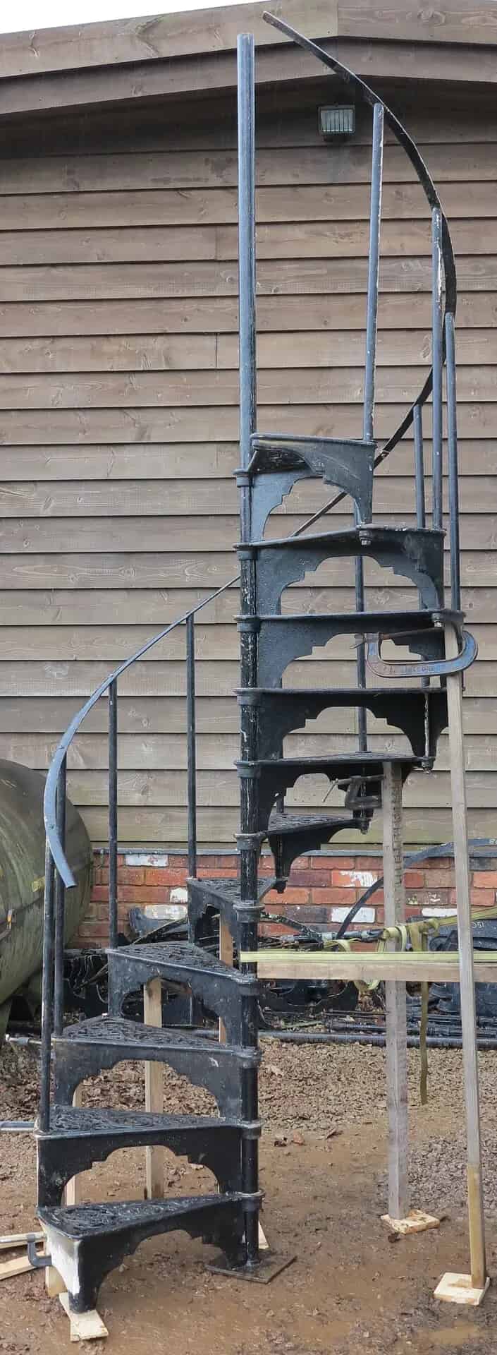Cast Iron Black Spiral Staircase