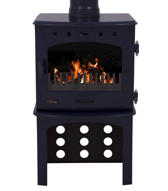 Blue Enamel Carron Log Store - BHC135