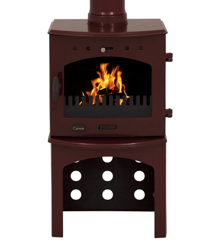 Carron Traditional Red Enamel Log Store - BHC133