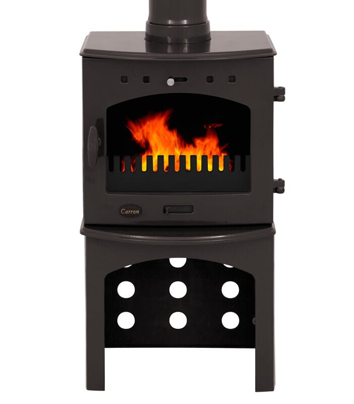 Pebble Grey Enamel Carron Log Store - BHC338