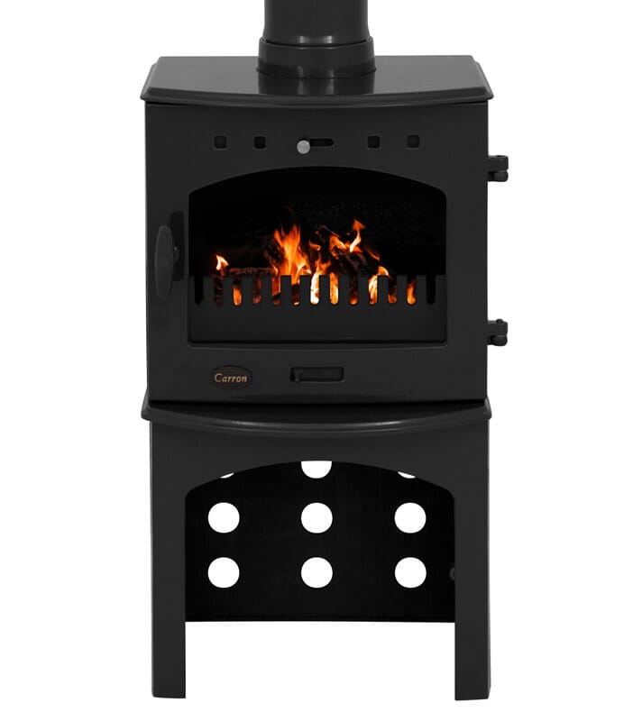 Carron Black Enamel Log Store - BHC332