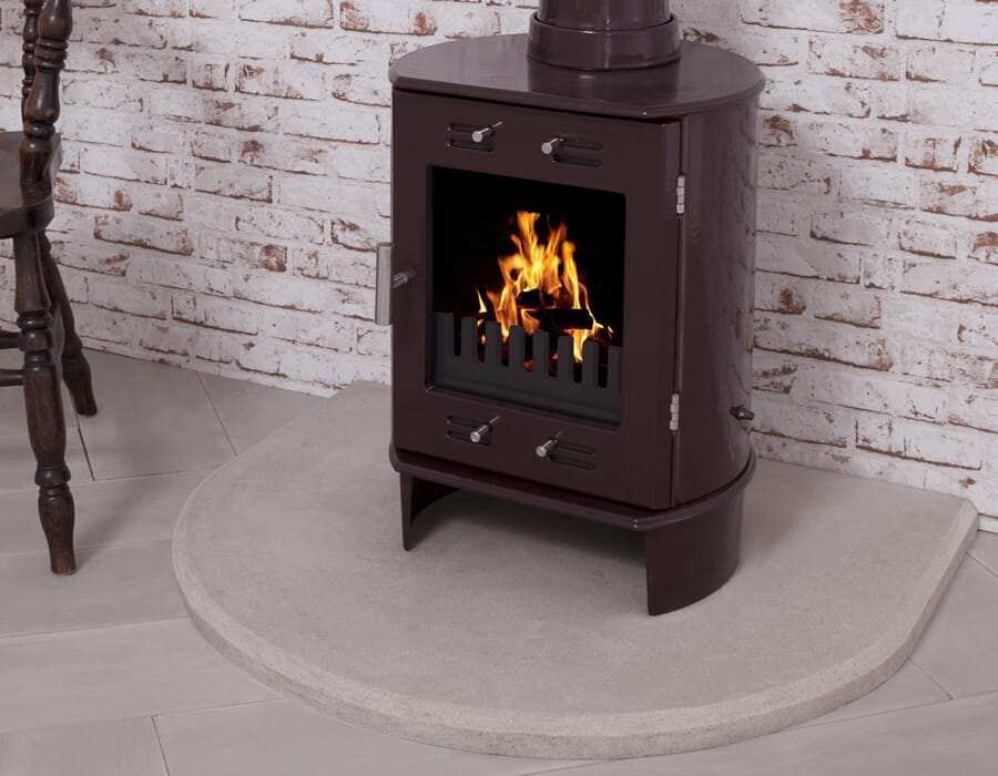 Sandstone Curved Stove Hearth - HEF293