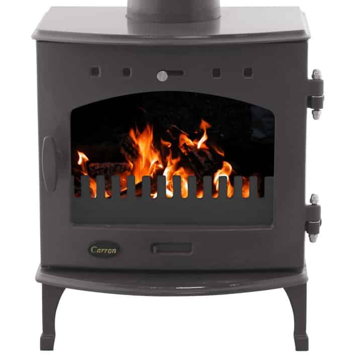 Carron Small Enamel Pebble Multifuel Wood Log Burning Cast Iron Stove