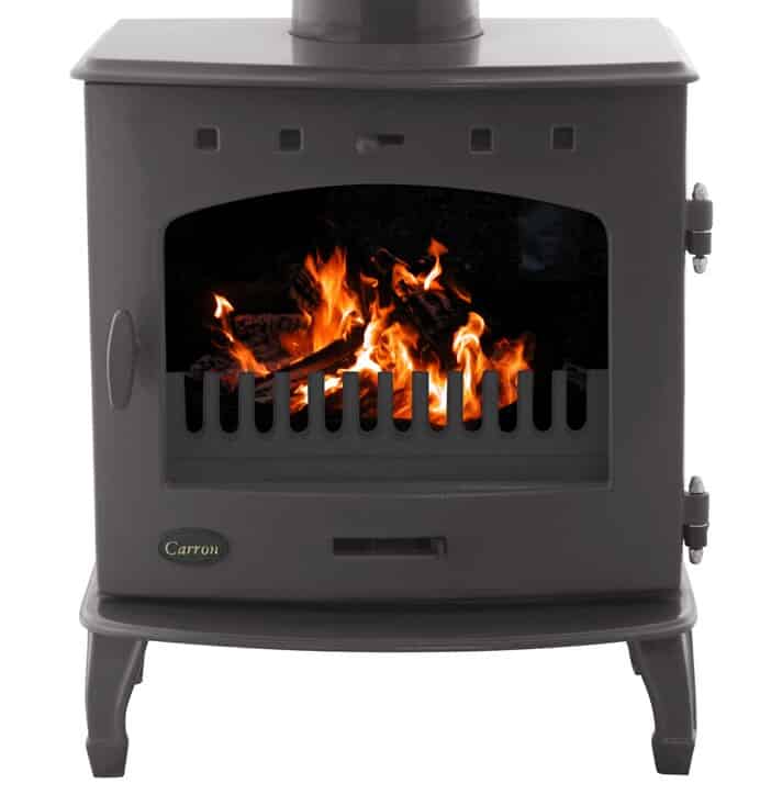 Carron Pebble Enamel Multifuel Wood Log Burning Cast Iron Stove