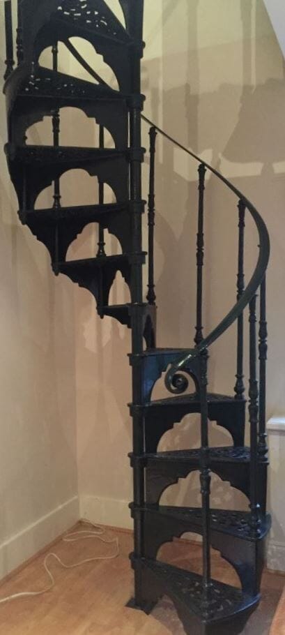Safety Stairways Cast Iron Green Spiral Staircase - 8146