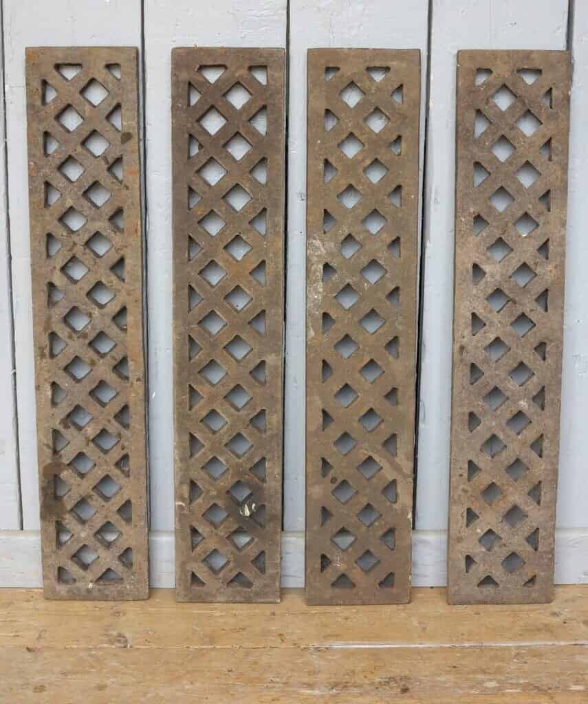 Antique Reclaimed Rectangular Cast Iron Floor Grilles