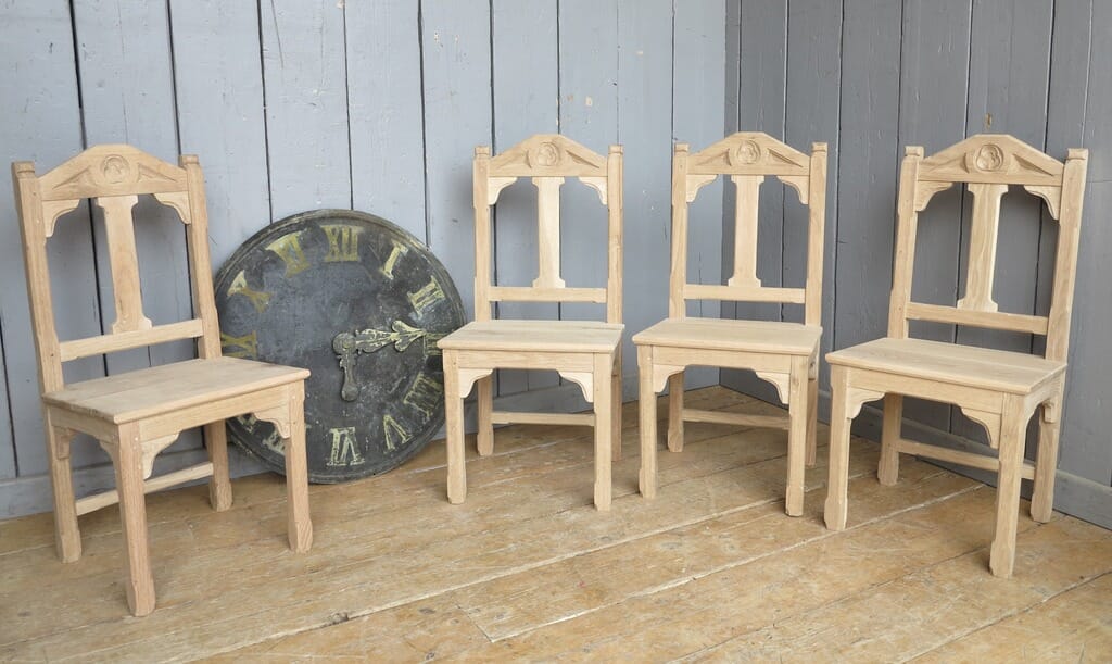 Gothic Solid Oak Kitchen/Dining Chairs - Vat6960