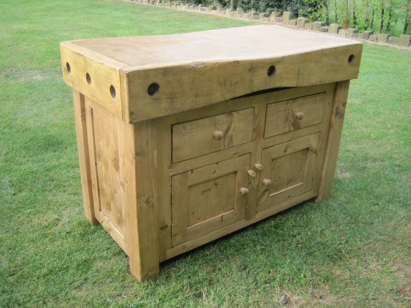 Antique Butchers Chopping Block with Base Unit - 5446
