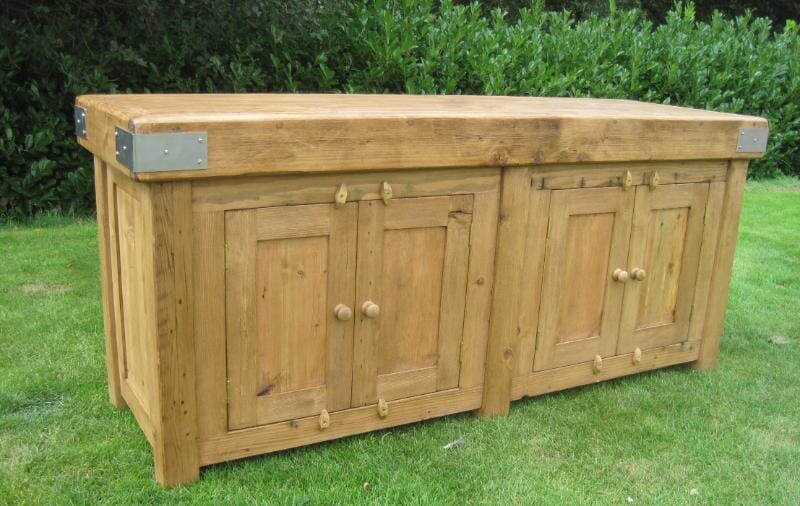 Reclaimed Pine Butchers Chopping Block - 5677