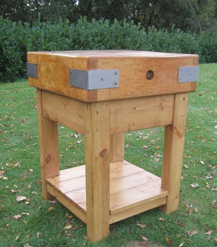 Antique Butchers Chopping Block Base Made at UKAA - 5704