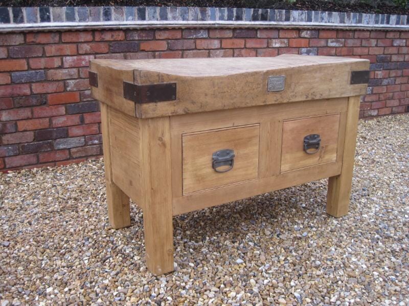 Butchers Chopping Block with 2 Drawers - 5795