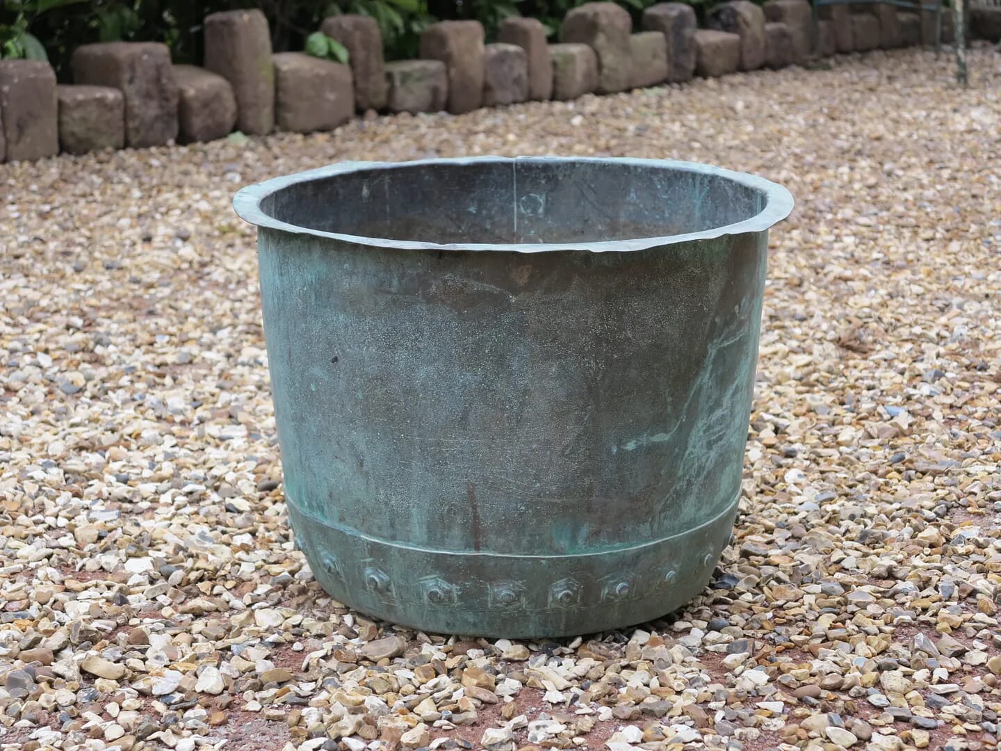Original Antique Garden Copper Planter or Plant Pot - 8196