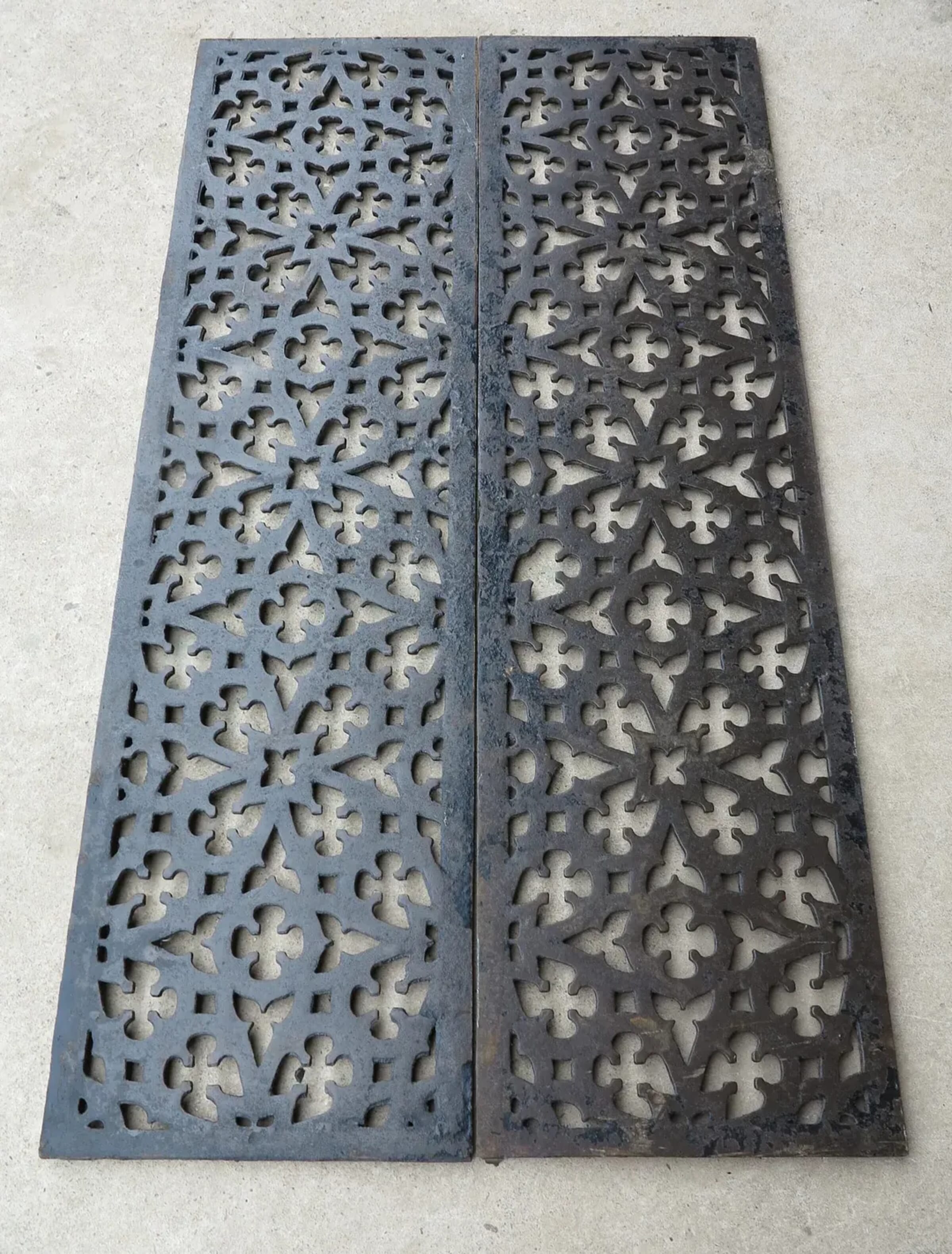 Large Rare Victorian Cast Iron Church Floor Grilles