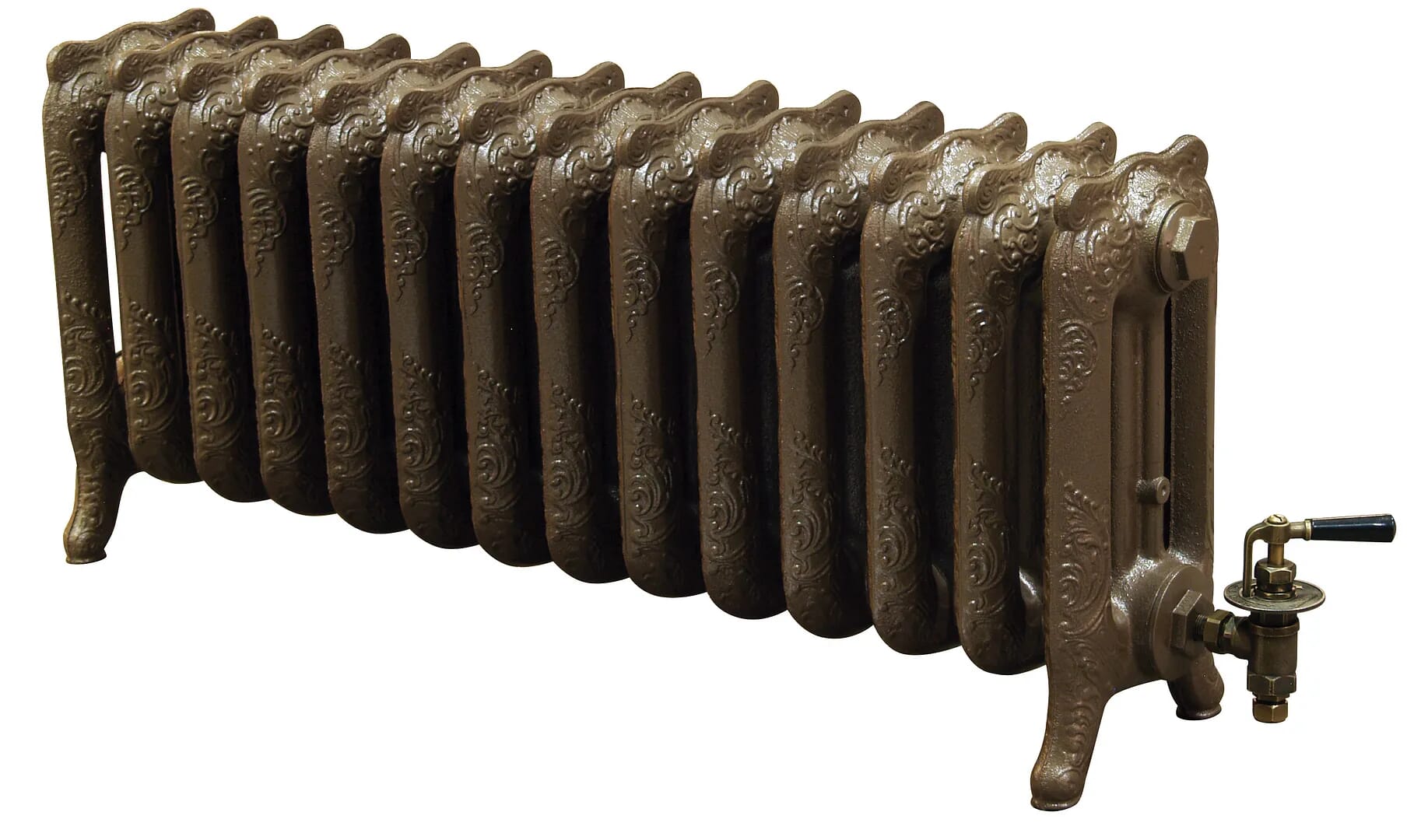 Rococo 3 Column 460mm Tall Cast Iron Radiator 14 Sections Long - Roco460/14p