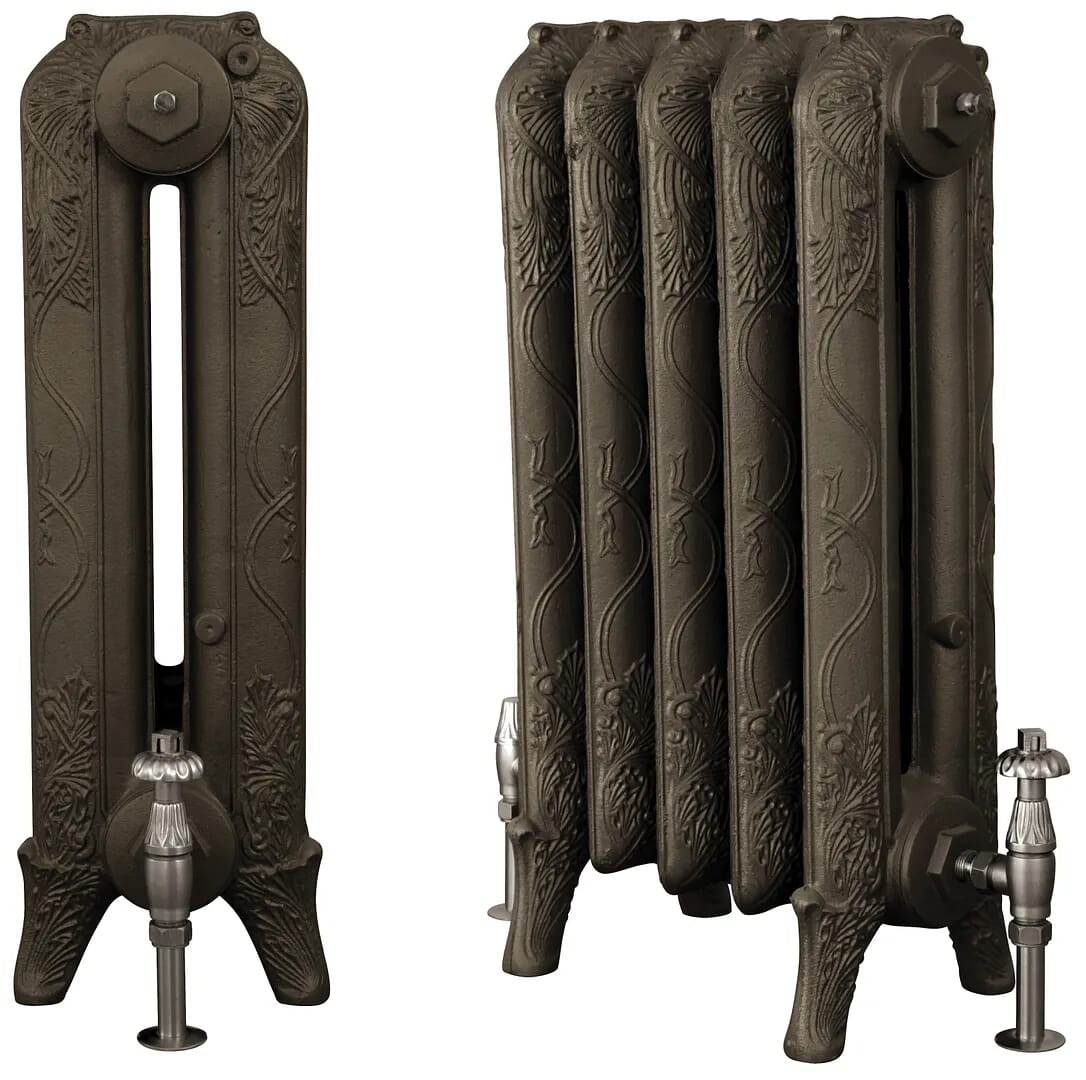 Carron 2 Column Ribbon Cast Iron Radiator 5 Sections Long - Ribb2/650/5p