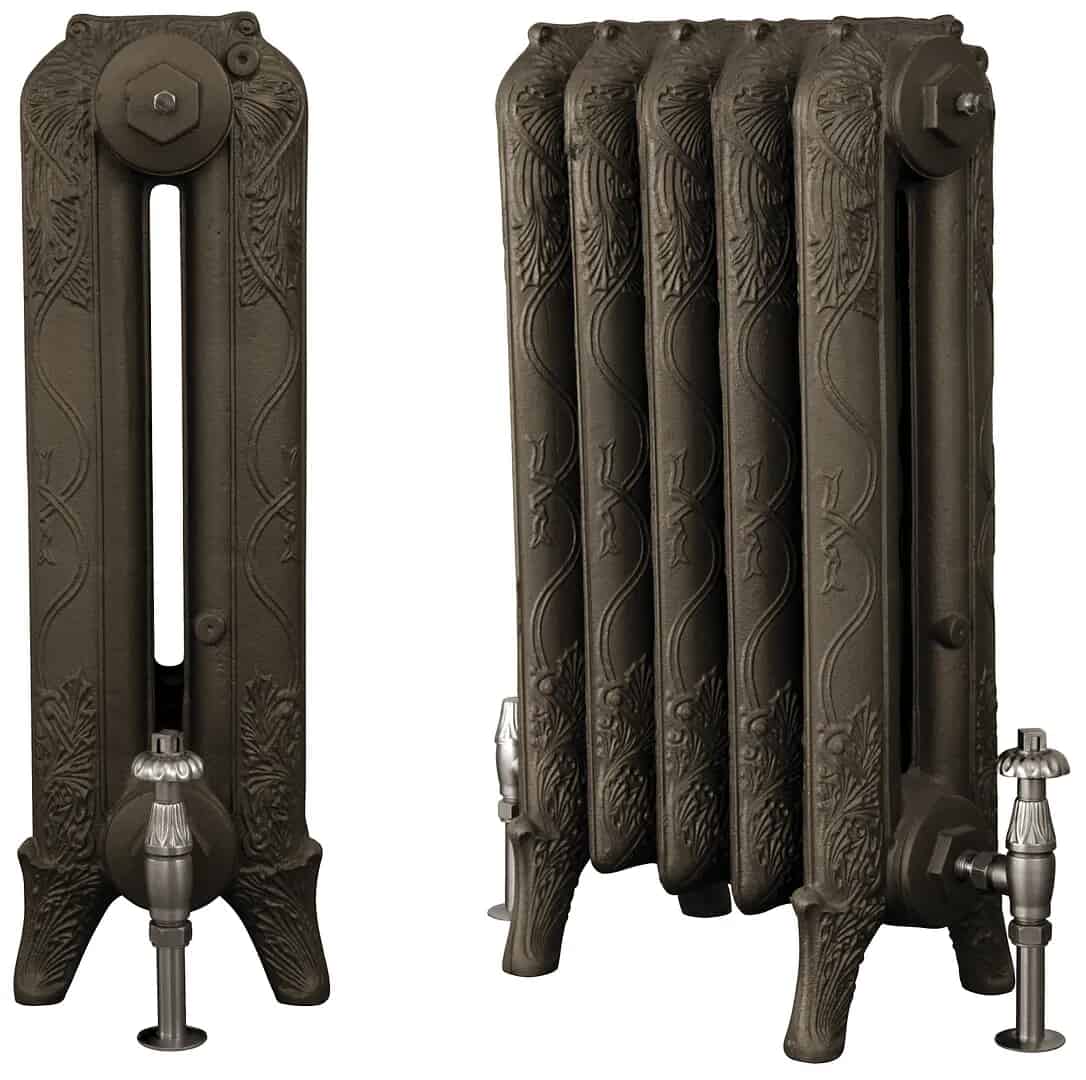 Carron 2 Column Ribbon Cast Iron Radiator 5 Sections Long