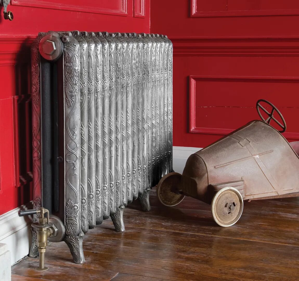 Ribbon 2 Column Cast Iron Radiator 18 Sections Long Made By Carron - Ribb2/795/18sp