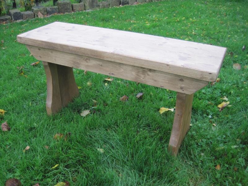 An Antique Reclaimed Pine Kitchen Bench - 5186