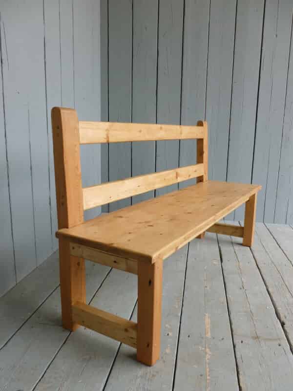 Antique Reclaimed Pine Kitchen Bench