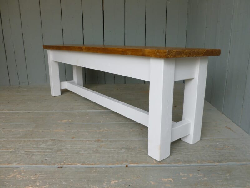 Antique Reclaimed Pine Kitchen Bench - 6300