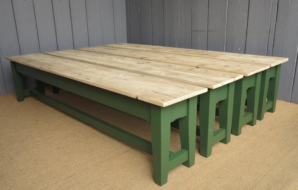 Antique Reclaimed Pine Kitchen Benches - 6480