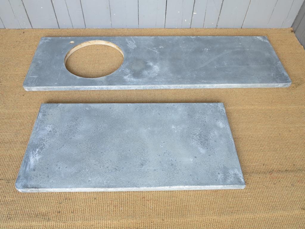 Distressed Antiqued Zinc Kitchen Worktops - D1174