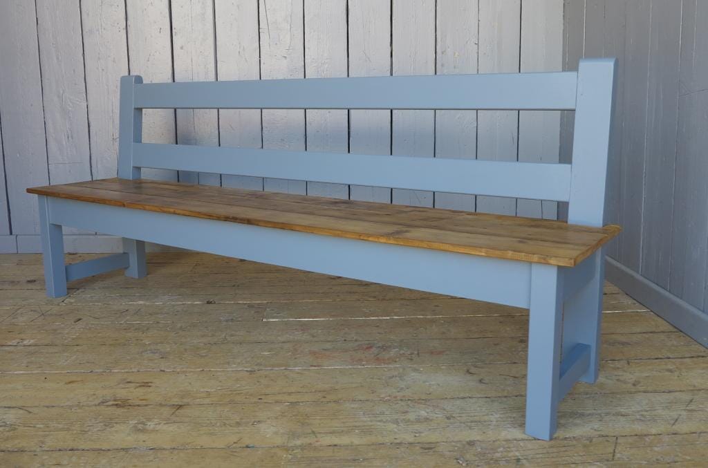 Antique Reclaimed Pine Floorboard Kitchen Bench - D1161