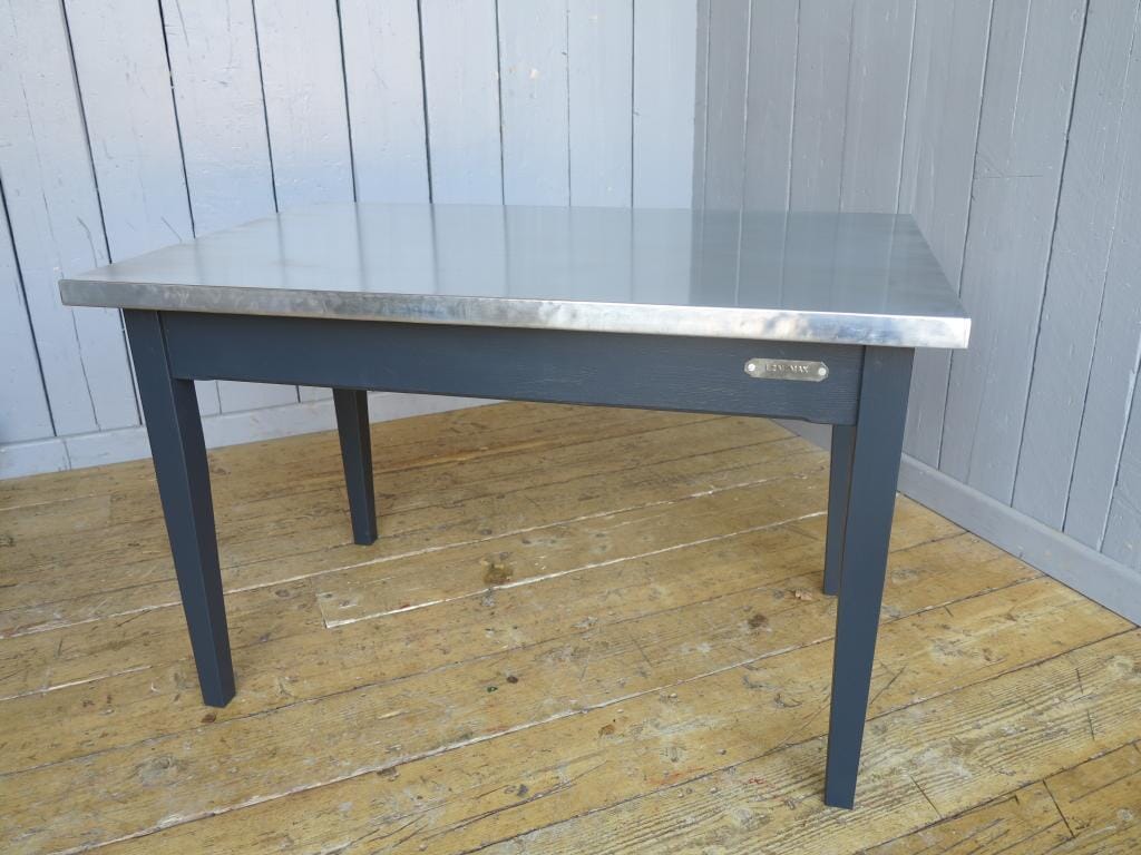 Natural Zinc Topped Table - D1030