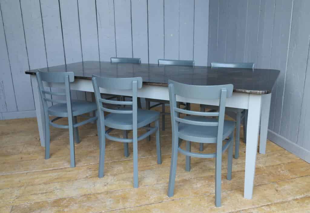 Hand made natural zinc table