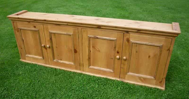 Reclaimed antique pine made to measure wall cupboard