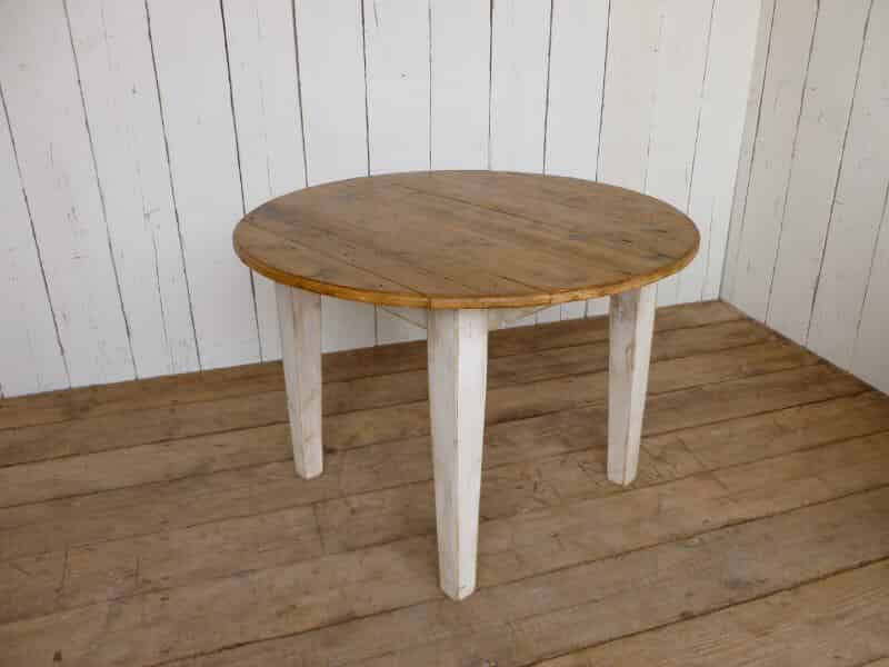 Reclaimed Pine Round Dining or Kitchen Table