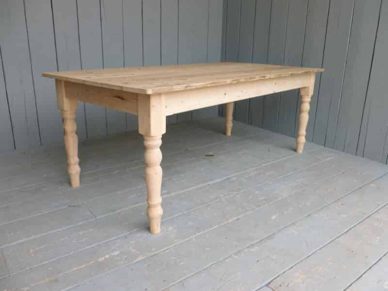 Floorboard Top Reclaimed Pine Farmhouse Table
