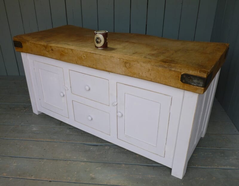Antique Butchers Chopping Block 6ft x 2.5ft - 5792