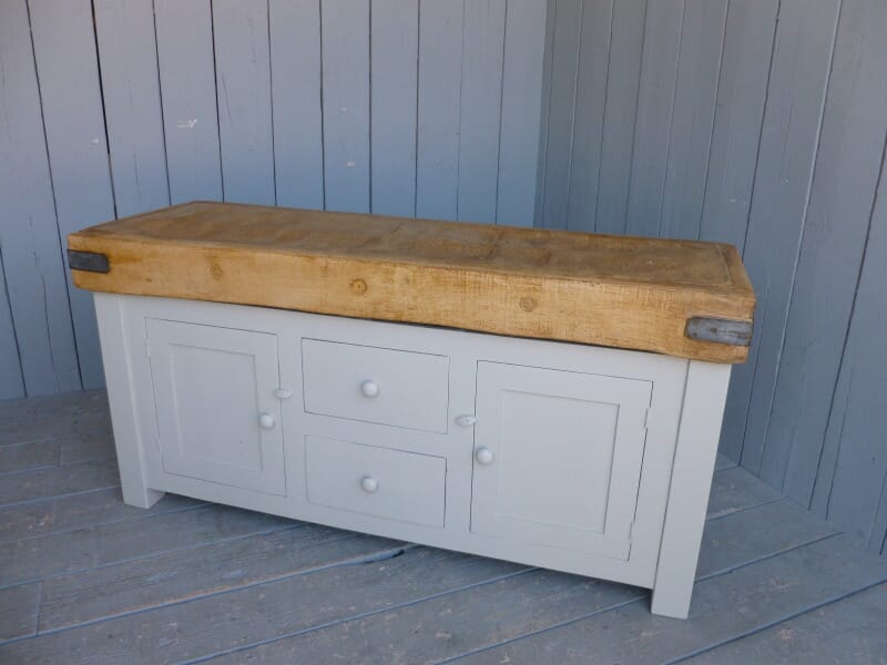 6ft x 2ft Antique Butchers Chopping Block - 5917