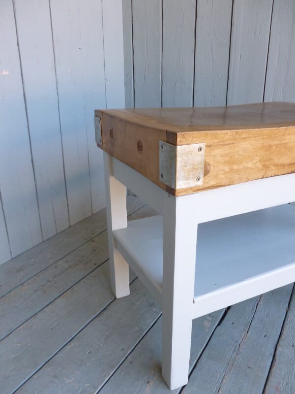 Antique Butchers Block on Original Stand - 4884