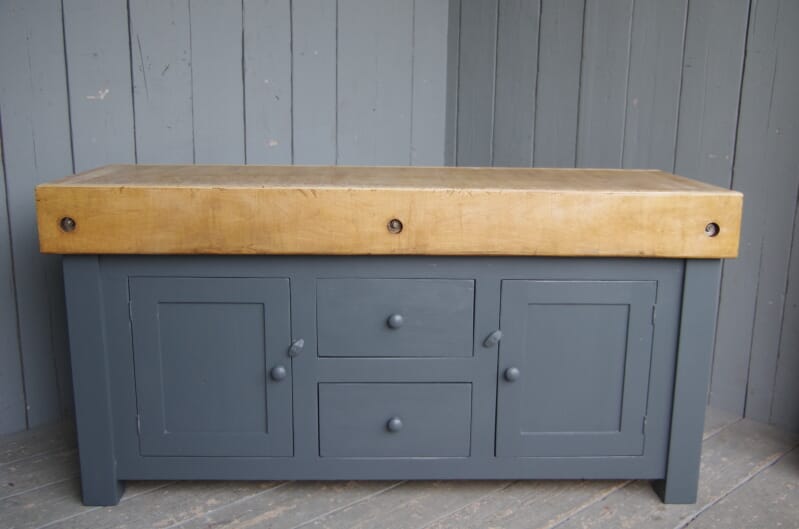 Antique Butchers Chopping Block 6ft x 2ft - 5794