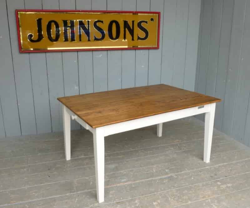 Reclaimed Pine Farmhouse Table with Drawers