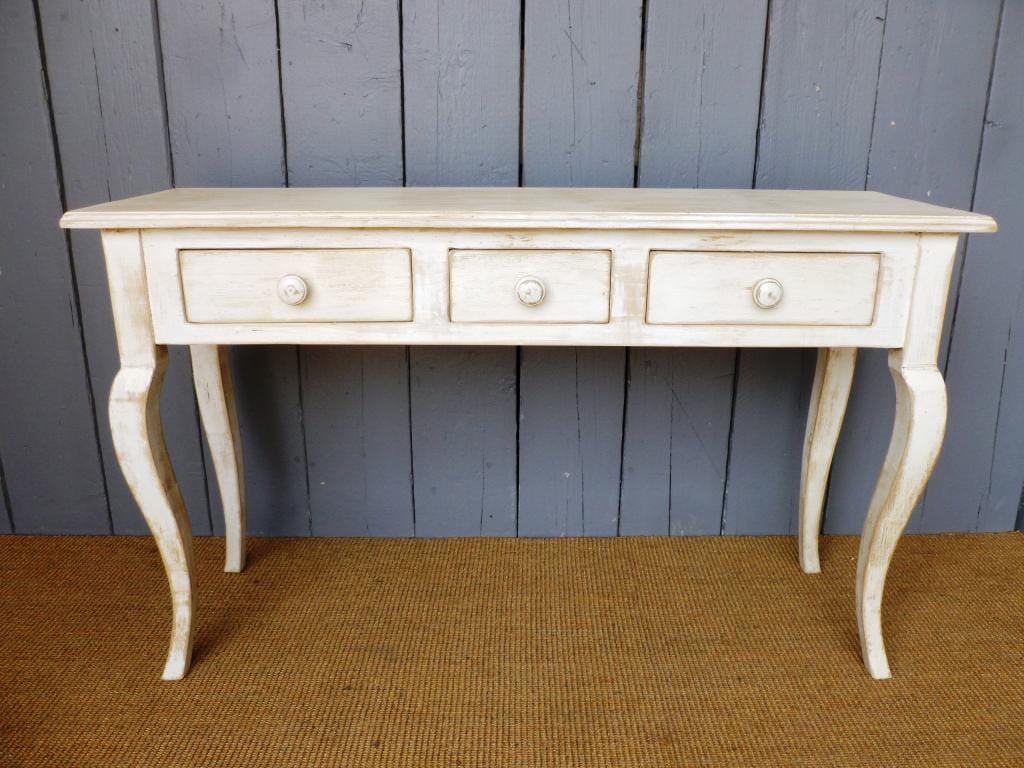 Reclaimed Pine Console Table with 3 Drawers - 6740