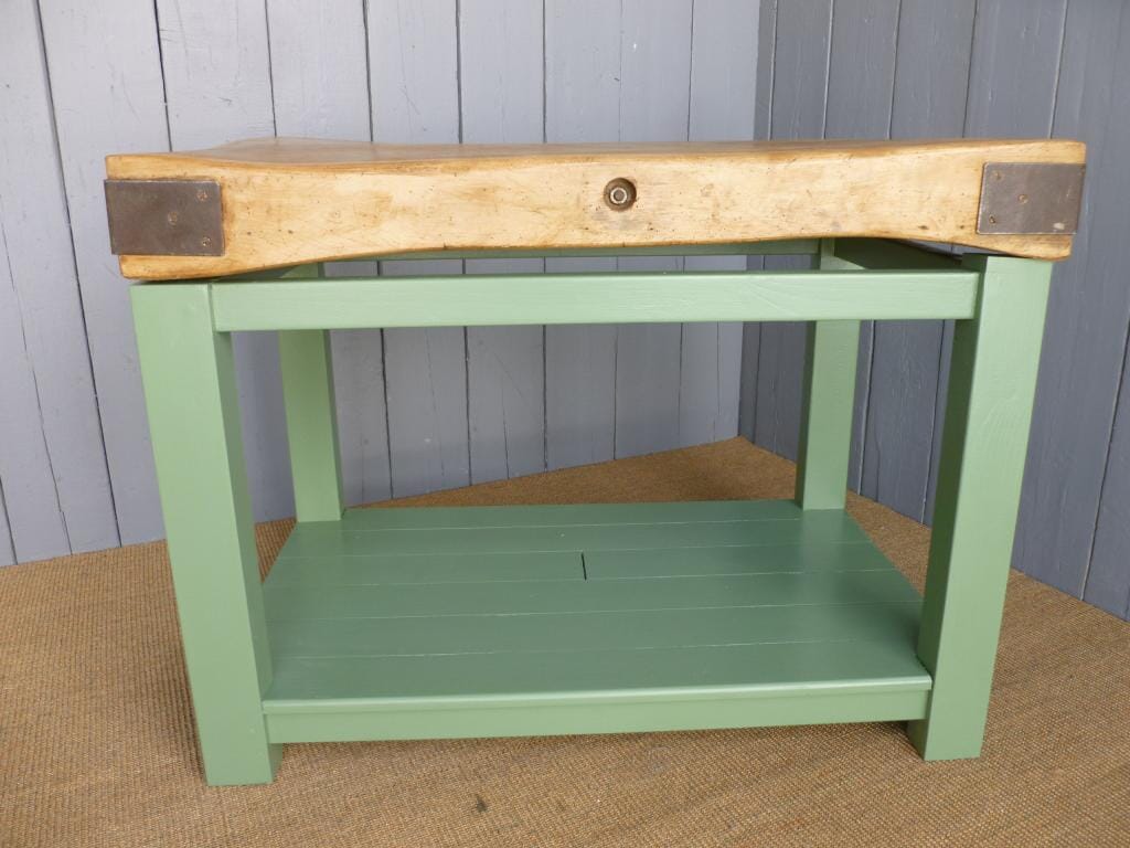 Antique Butchers Chopping Block - Kitchen Central Island - 6730