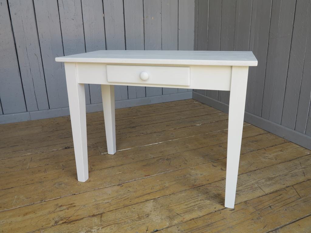 Painted Pine Floorboard Top Farmhouse Table - D1057