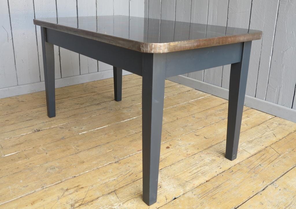 Antiqued Copper Topped Table - D1055