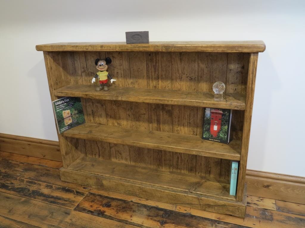 Reclaimed Scaffold Plank Waxed Bookcase - D1123