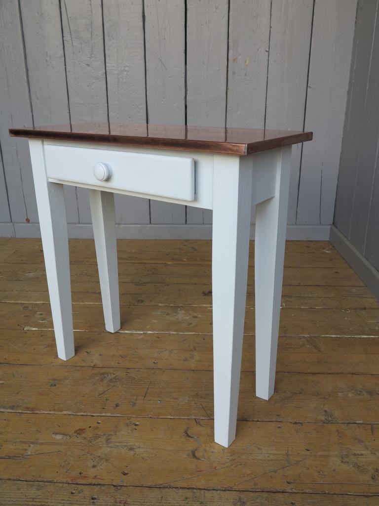 Natural Copper Table with Drawer - D1035